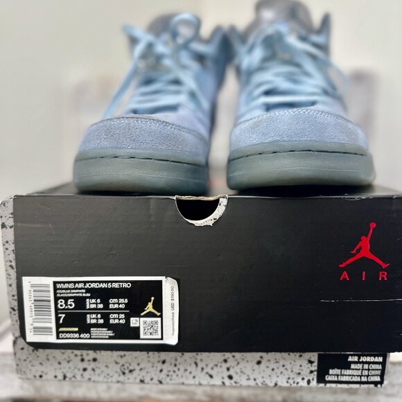 Air Jordan 5 Retro Blue Suede - Picture 2 of 6